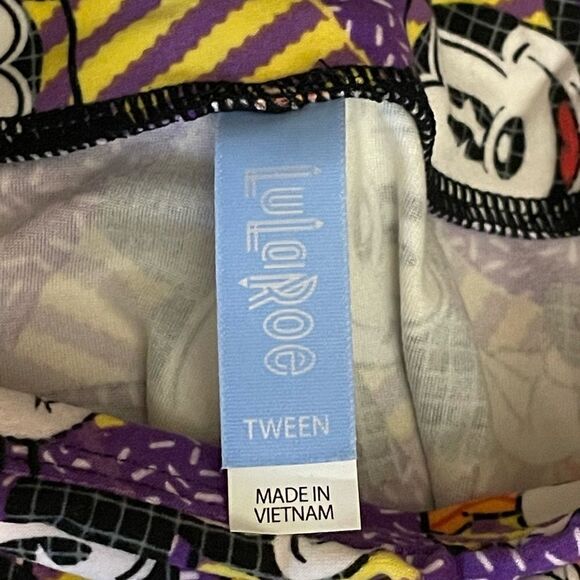 LuLaRoe Tween Leggings • Disney’s Mickey • Purple Retro Designs • Adult 00-0 - Picture 9 of 12